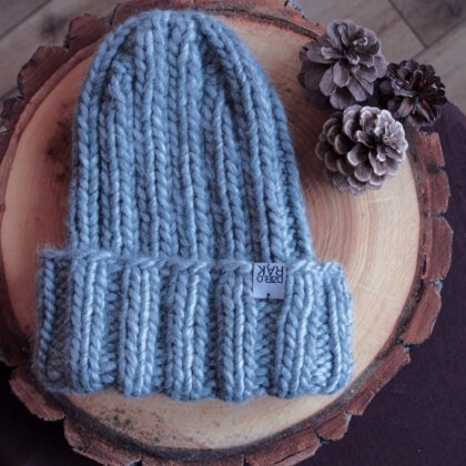 Czapka zimowa z wełny merino 100% - SZARY